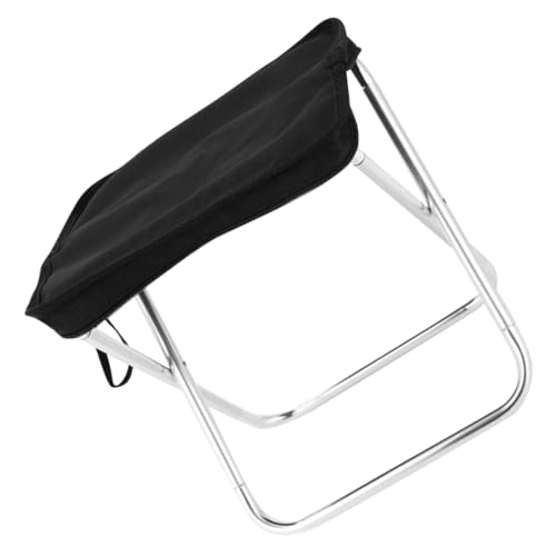 BESTonZON Campingstuhl zusammenfalten zusammenklappbare Picknickstühle Pfad sitzen Erwachsene Klappbarer Campinghocker Klapphocker tragbar tragbarer Outdoor-Stuhl Campingstühle Stoff Schwarz von BESTonZON