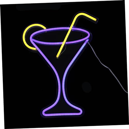 BESTonZON Cocktailbeleuchtung Stimmung Leuchtreklame Tischleuchte Neon Bar- Innenwandleuchten Geführte Leuchtreklamen Goblincore-raumdekoration Drinnen Wie Schreibtischlampe von BESTonZON
