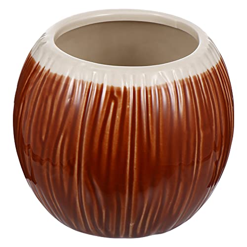 BESTonZON Coconut Cups Tropische Kokosnuss Trinken Tassen Keramik Tasse Becher Hawaiian Tropical Luau Strand Thema Party Supplies von BESTonZON