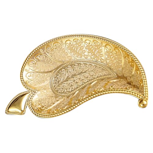 BESTonZON Dessert-Serviertablett dekoratives Tablett Obst modern Kuchenplatte Teller Snack Couchtischtablett Vorspeisentablett Tee-Tablett Servierschale Zinklegierung Golden BESTonZON Dessert-Serviertablett dekoratives Tablett Obst modern Kuchenplatte Teller Snack Couchtischtablett Vorspeisentablett Tee-Tablett Servierschale Zinklegierung Golden von BESTonZON