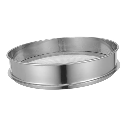 BESTonZON Edelstahl Bodensieb Rund Feines Maschennetz Gartensieb Metall Sieb Gartenarbeit Erde Durchwurfsieb Effektives Filtern für Partikeltrennung und Gartensiebgerät von BESTonZON