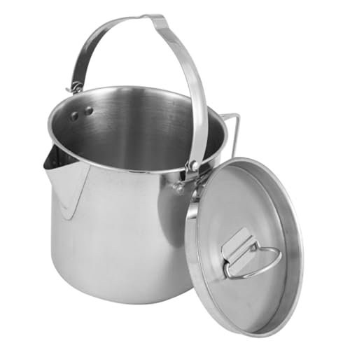BESTonZON Edelstahl Camping Wasserkocher Tragbarer Outdoor Teekessel Hochwertiger Hiking Wasserkocher Praktisch für Tee und Wasser Kochen Wandern von BESTonZON