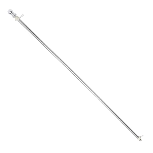 BESTonZON Edelstahl Fahnenmast mit Drehbarem Anti Wind Ring Wetterfester Garten Flaggenstab Stabiler Outdoor Flag Pole für Haus Einfach zu Montieren und Lagerung von BESTonZON