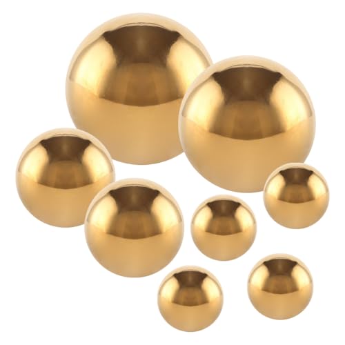 BESTonZON Edelstahl Gartenkugel Spiegelkugel Dekokugel 8 Stücke Spiegelpoliert Hohlkugel Metallkugeln Teichkugeln Reflektierende Edelstahlkugeln Schwimmkugeln für Außen Garten Teich Pool Dekoration von BESTonZON