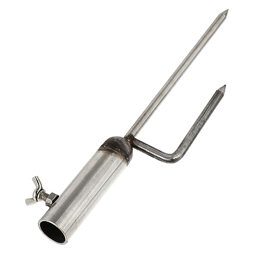 BESTonZON Edelstahl Sonnenschirmhalter Erdspieß für Garten Camping Strand Stabiler Regenschirm Fixator mit Langem Rasendorn Wetterfest und Sturmsicher für Außenbereiche Wie Picknick und BBQ von BESTonZON