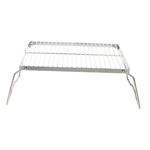BESTonZON Edelstahl Tragbarer Klappbarer Bbq Grill Robuster Mobiler Holzkohlegrill für Camping Picknick Angeln und Outdoor partys Platzsparend Praktisches Barbecue von BESTonZON