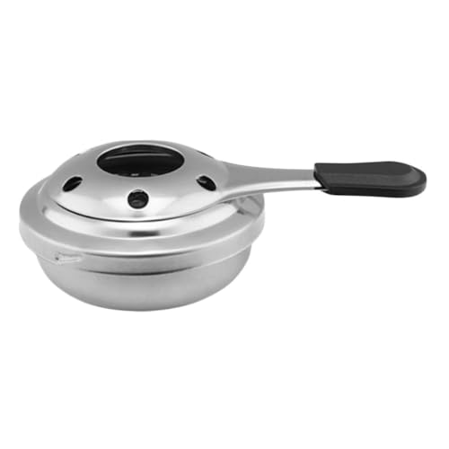 BESTonZON Edelstahl Tragbarer Multifunktions Wick Brennstoffhalter mit Abdeckung Kompakt Leicht Rostfrei für Buffet Grill Fondue Outdoor Camping Sicher und Einfach zu Reinigen von BESTonZON