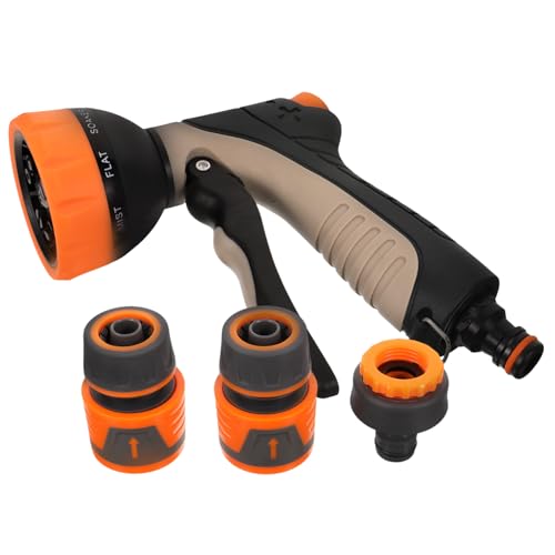 BESTonZON Einstellbare Gartenschlauch Sprühdüse aus Robustem Tpr Vielseitiger Wassersprüher für Pflanzenbewässerung und Autowäsche Langlebiger Drucksprüher für Garten und Haushalt BESTonZON Einstellbare Gartenschlauch Sprühdüse aus Robustem Tpr Vielseitiger Wassersprüher für Pflanzenbewässerung und Autowäsche Langlebiger Drucksprüher für Garten und Haushalt von BESTonZON