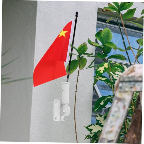 BESTonZON Einstellbarer Fahnenmasthalter aus Langlebiger Aluminiumlegierung Wandmontage Fahnenmast Halterung Robust und für Garten und Außenbereich von BESTonZON