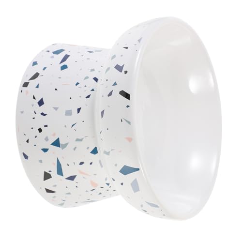 BESTonZON Erhöhter Keramik Katzennapf mit Rutschfestem Sockel Schräger Porzellan für Katzen und Hunde Großer Futternapf mit Nackenschutz Leicht zu Reinigen Marmor Weiß BESTonZON Erhöhter Keramik Katzennapf mit Rutschfestem Sockel Schräger Porzellan für Katzen und Hunde Großer Futternapf mit Nackenschutz Leicht zu Reinigen Marmor Weiß von BESTonZON