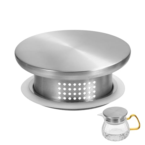 Ersatzdeckel Wasserflasche Edelstahldeckel Limonadenkrug Wasserflasche Zubehör Glaskrug Getränkekrug Deckel Getränkekrug Deckel Teekrug Deckel Bequemer Deckel von BESTonZON