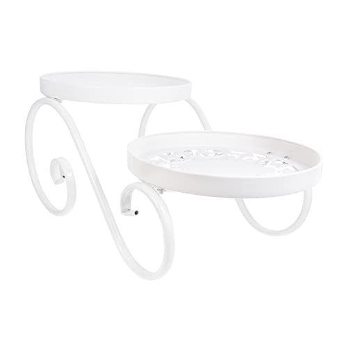 BESTonZON Europäischer Blumenständer Robustem Eisen Weißer Bodenblumenhalter mit Stabilem Design Vielseitiger Pflanzständer für Balkon Wohnzimmer und Garten Platzsparender Blumentopf Hocker BESTonZON Europäischer Blumenständer Robustem Eisen Weißer Bodenblumenhalter mit Stabilem Design Vielseitiger Pflanzständer für Balkon Wohnzimmer und Garten Platzsparender Blumentopf Hocker von BESTonZON