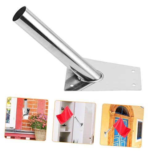 BESTonZON Fahnenhalter Wandhalterung für Schrägen Fahnenmast Stabile und Rostfreie Geeignet für Garten Sportplatz Robuste und Langlebige Flaggenmast Halterung von BESTonZON