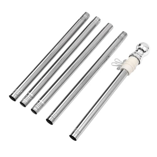 BESTonZON Fahnenmast Fuß Wandmontage mit Drehbaren Ringen Rostfrei Wetterfest Windbeständig Einfach zu Montieren Verhindert Verheddern der Flagge für Haus und Garten von BESTonZON