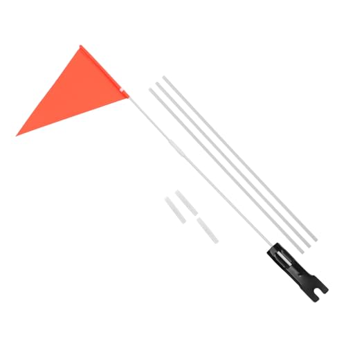 BESTonZON Fahrrad Sicherheitsflagge mit Weißem Teiligen Verschleißfestem Fahnenmast und Schwarzer Halterung Hohe Sichtbarkeit für Fahrrad Auto LKW und Einfach zu Montieren Tragen von BESTonZON