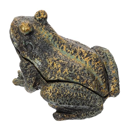 BESTonZON Schlüsselversteck für Draußen Frosch Wetterfestes Harz Schlüsselaufbewahrungsbox für Garten Dekorative Gartenfigur Ersatzschlüssel Safe BESTonZON Schlüsselversteck für Draußen Frosch Wetterfestes Harz Schlüsselaufbewahrungsbox für Garten Dekorative Gartenfigur Ersatzschlüssel Safe von BESTonZON
