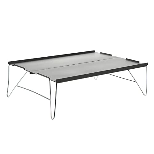 BESTonZON Faltbarer Picknicktisch Aluminiumlegierung Stabiler Campingtisch für Outdoor Aktivitäten für Camping Strand und Garten Einfache Handhabung von BESTonZON