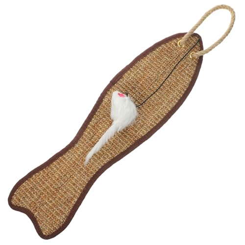 BESTonZON Fischförmige Sisal Kratzmatte für Katzen Handgewebt Robust Schutzt Möbel und Teppiche mit Futteröffnung zum Langlebiges Kratzbrett für Katzen zur Krallenpflege und BESTonZON Fischförmige Sisal Kratzmatte für Katzen Handgewebt Robust Schutzt Möbel und Teppiche mit Futteröffnung zum Langlebiges Kratzbrett für Katzen zur Krallenpflege und von BESTonZON