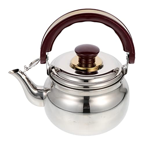 BESTonZON Fl?tenkessel Teekessel Wasserkocher Pfeifkessel Pfeife Wasserkessel Edelstahl Teapot Camping pfeifender Teekanne Kaffeekanne drinnen drau?en wandern Picknick 16cm 1000ml von BESTonZON