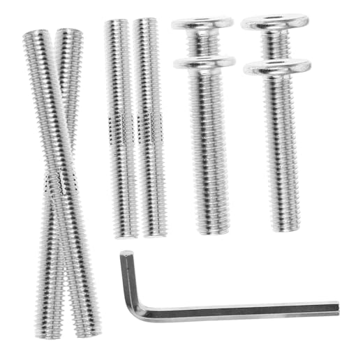 BESTonZON Gewindebolzen Doppelend Schrauben Vollgewinde Metall mit Innensechskant Schlüssel für Kratzbaum Ersatzteile Stabile Verbindung Langlebig BESTonZON Gewindebolzen Doppelend Schrauben Vollgewinde Metall mit Innensechskant Schlüssel für Kratzbaum Ersatzteile Stabile Verbindung Langlebig von BESTonZON