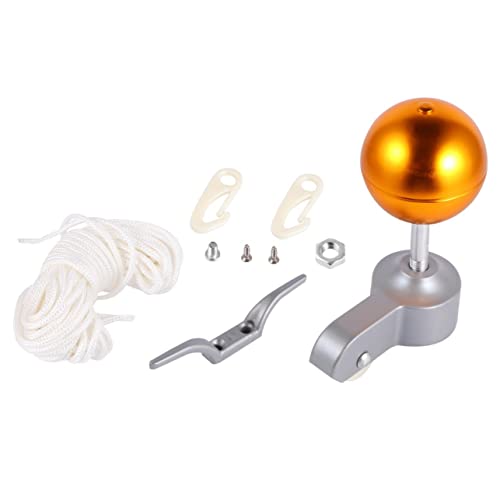 BESTonZON Goldplattierter Runder Fahnenmastkopf Fahnenmast Zubehör Wetterfest Langlebig Abnehmbar für Outdoor Flaggenbefestigung und Heimdeko von BESTonZON