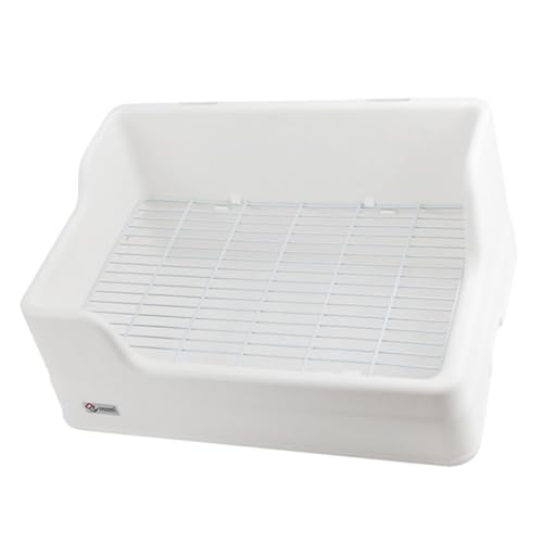 BESTonZON Große Kaninchentoilette mit Separatem Tray Rutschfestes Haustier Wc für Kaninchen Hamster und Meerschweinchen Einfach zu Reinigen Geruchsneutral Niedriger Trainingsfördernd von BESTonZON