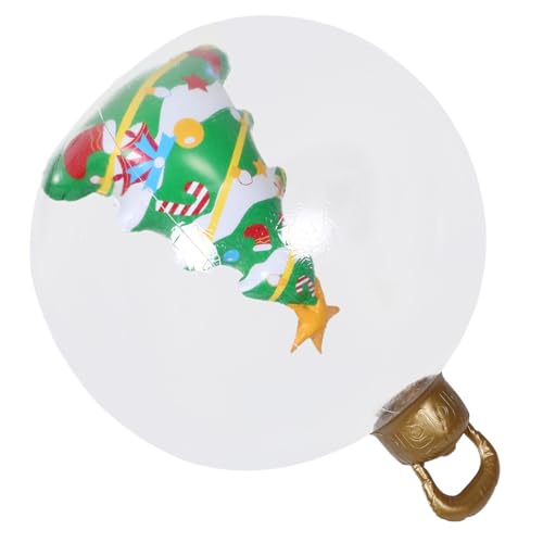 BESTonZON Großer Aufblasbarer Weihnachtsbaum-ornamentkugel aus Robustem PVC Schnelle Befüllung Vielseitige Outdoor Indoor-deko für Garten Terrasse Vorgarten und Fenster zur Weihnachtszeit von BESTonZON