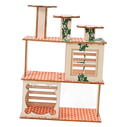 BESTonZON Großes Kleintierhaus aus Massivem Holz mit Mehrkammern und Rampe Artgerechtes Versteck für Meerschweinchen Hamster und Ratten Stabiles Haustierspielzeug und Gemütliche Villa BESTonZON Großes Kleintierhaus aus Massivem Holz mit Mehrkammern und Rampe Artgerechtes Versteck für Meerschweinchen Hamster und Ratten Stabiles Haustierspielzeug und Gemütliche Villa von BESTonZON