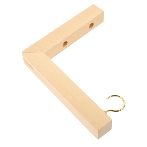 BESTonZON Hängender Pflanzenhalter aus Buchenholz Stabile Wandhalterung für Blumenampeln Outdoor Haken für Hängekörbe Vielseitig für Garten Balkon Terrasse und Innenräume Natürliche von BESTonZON