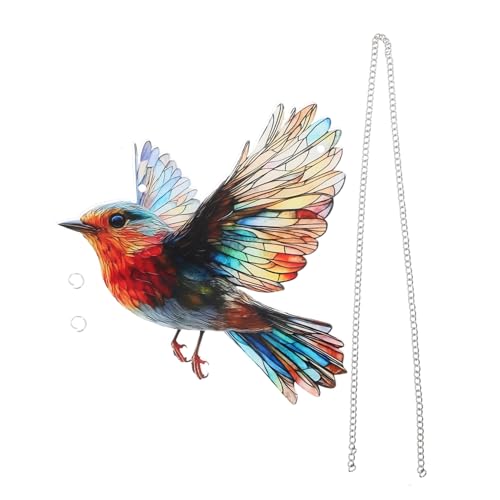 BESTonZON Hängendes Hummingbird Ornament Bunte Fensterdeko Für Und Weihnachtsdekoration Für Fenster Bäume Und Mit Eisenkette Lebendige Farben von BESTonZON