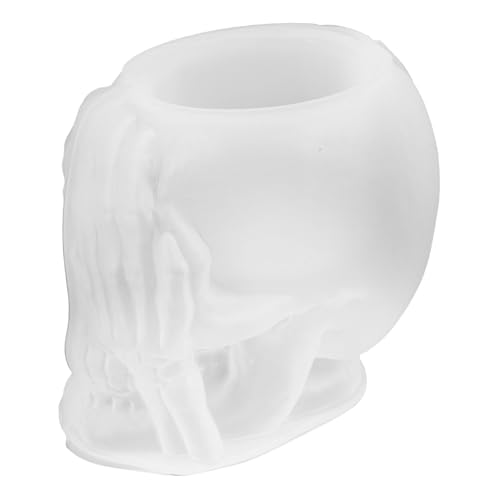 BESTonZON Halloween Schädel Silikonform für Kerzenhalter Diy Gießform für Kreative Bastelarbeiten Flexibles Langlebiges Material für Halloween Dekorationen und Designs von BESTonZON