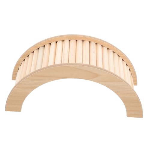 BESTonZON Hamster Holzbrücke Kletterspielzeug aus Stabilem Holz für Kleine Haustiere Wie Meerschweinchen und Chinchillas Glatte Oberfläche Langlebig Sicheres Klettergerüst für Gesundes und von BESTonZON