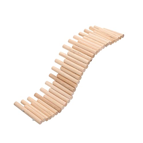 BESTonZON Hamster Holzleiter Niedliche Käfig Dekoration Mit Hoher Brücke Für Hamster Und Kleintiere Fördert Und Bewegung Zur Gestaltung Von Haustierkäfigen von BESTonZON