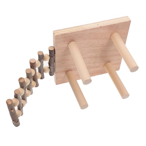 BESTonZON Hamster Holzplattform mit Leiter Langlebige Klettertreppe aus Beißfestem Naturholz Zweistöckiges Kleintierkäfig Zubehör für Hamster Rennmäuse Streifenhörnchen Fördert Aktivität BESTonZON Hamster Holzplattform mit Leiter Langlebige Klettertreppe aus Beißfestem Naturholz Zweistöckiges Kleintierkäfig Zubehör für Hamster Rennmäuse Streifenhörnchen Fördert Aktivität von BESTonZON