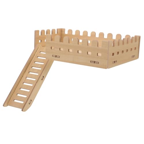 BESTonZON Hamster Holzplattform mit Leiter Robustes Kletterspielzeug für Käfig Bequeme Schlafplattform für Hamster und Kleine Haustiere Langlebig und als Käfigzubehör BESTonZON Hamster Holzplattform mit Leiter Robustes Kletterspielzeug für Käfig Bequeme Schlafplattform für Hamster und Kleine Haustiere Langlebig und als Käfigzubehör von BESTonZON