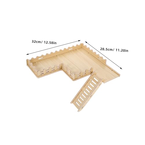 BESTonZON Hamster Holzplattform mit Leiter und Zaun Sichere Kletterplattform für Zwerghamster Natürliche Erkundung Stabil Holz Geeignet als Etagenkäfig zubehör für Kleine Haustiere BESTonZON Hamster Holzplattform mit Leiter und Zaun Sichere Kletterplattform für Zwerghamster Natürliche Erkundung Stabil Holz Geeignet als Etagenkäfig zubehör für Kleine Haustiere von BESTonZON