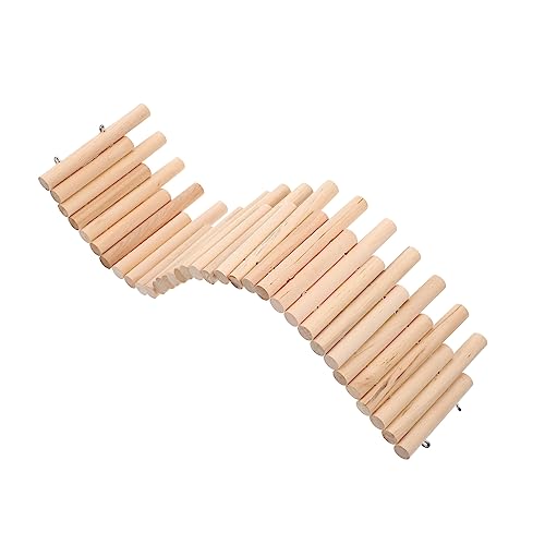 BESTonZON Hamster Kletterleiter und Zaun aus Holz Langlebiges Kleintier zur Beschäftigung und Zahnpflege Geeignet für Hamster Meerschweinchen Chinchillas Hoher Zaun von BESTonZON
