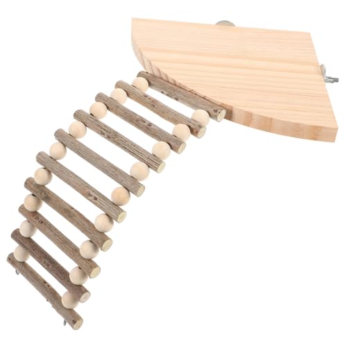 BESTonZON Hamster Kletterplattform aus Holz mit Leiter Lustiges Käfigspielzeug für Hamster Rennmäuse Meerschweinchen Vielseitiges Kleintierzubehör Dekorative Kletterhilfe für Käfiggestaltung BESTonZON Hamster Kletterplattform aus Holz mit Leiter Lustiges Käfigspielzeug für Hamster Rennmäuse Meerschweinchen Vielseitiges Kleintierzubehör Dekorative Kletterhilfe für Käfiggestaltung von BESTonZON