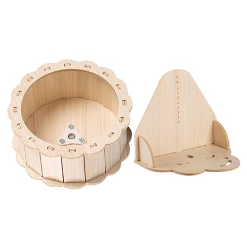 BESTonZON Hamster Laufrad Holz Silent Design Geräuscharmes Übungsrad für Kleine Haustiere Wie Hamster Mäuse Igel Kleintier Laufspielzeug Teiliges mit Wolkenständer BESTonZON Hamster Laufrad Holz Silent Design Geräuscharmes Übungsrad für Kleine Haustiere Wie Hamster Mäuse Igel Kleintier Laufspielzeug Teiliges mit Wolkenständer von BESTonZON
