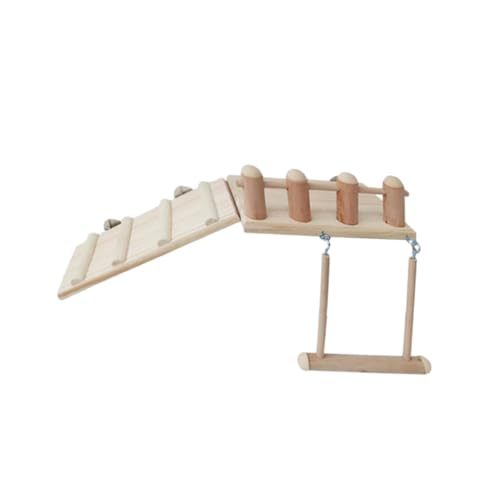 BESTonZON Hamster Set mit Leiter Sprungbrett und Schaukel für Kleintiere Wie Hamster Meerschweinchen Papageien und Streifenhörnchen Interaktives Haustierspielzeug für Käfig und Gehege von BESTonZON