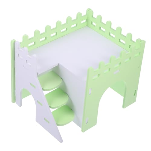 BESTonZON Hamster Versteck Haus PVC Bunt mit Rampe Kleintier Villa für Meerschweinchen Kaninchen Igel Rückzugsort Spielhaus Schlafplatz Robust Langlebig von BESTonZON