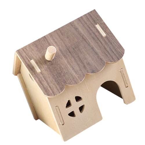 BESTonZON Hamster Versteckhaus Holz mit Abnehmbarem Design Privater Rückzugsort und Spielerischem Bereich für Kleine Haustiere Wie Hamster Igel und Mäuse Hygienisch und Stressreduzierend BESTonZON Hamster Versteckhaus Holz mit Abnehmbarem Design Privater Rückzugsort und Spielerischem Bereich für Kleine Haustiere Wie Hamster Igel und Mäuse Hygienisch und Stressreduzierend von BESTonZON