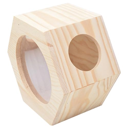 BESTonZON Hamsterhaus aus Hochwertigem Holz Mehrschichtiger Unterschlupf für Zwerghamster und Chinchillas Praktisches Nagerversteck Langlebig und Leicht zu Reinigen für Innenbereich und BESTonZON Hamsterhaus aus Hochwertigem Holz Mehrschichtiger Unterschlupf für Zwerghamster und Chinchillas Praktisches Nagerversteck Langlebig und Leicht zu Reinigen für Innenbereich und von BESTonZON