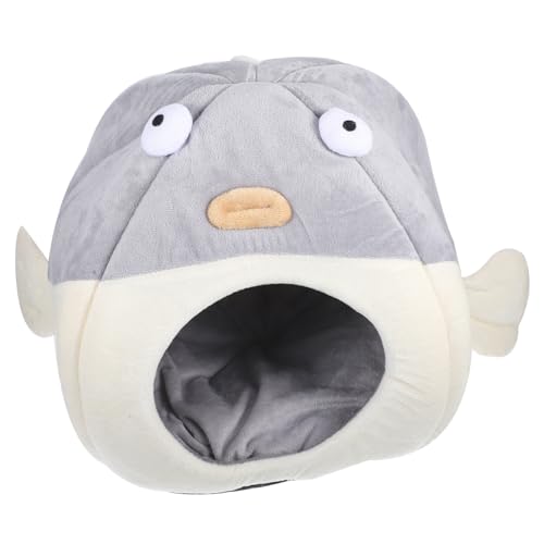 BESTonZON Haustier Katzenstreu Kätzchenbett Katzenbett Kätzchen Schlafen für Kissen pet Bed petbett Haustierhöhle mit Puffer-Form warmes Haustiernest halbgeschlossenes Katzennest Flanell von BESTonZON