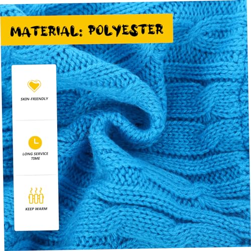 BESTonZON Hochwertiger Hundepullover mit Stehkragen Atmungsaktiv und Warm Weicher Strickpullover für Kleine Hunde und Katzen als Outdoor Winterjacke und Haustierkleidung in Hellblau von BESTonZON
