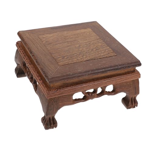 BESTonZON Hölzerner Blumenständer aus Rotem Material Handgefertigter Craft Holder Sockel für Blumentöpfe Dekorativer Bonsai Kunsthandwerk Basis für Wohnraumdekoration und Geschenk BESTonZON Hölzerner Blumenständer aus Rotem Material Handgefertigter Craft Holder Sockel für Blumentöpfe Dekorativer Bonsai Kunsthandwerk Basis für Wohnraumdekoration und Geschenk von BESTonZON