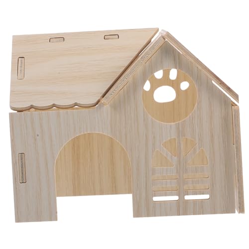 BESTonZON Holz Hamsterhaus Kleintier Versteck mit Sicherem Leichtem Material Gemütlich und Geräumig für Chinchilla Hamster und Kleine Haustiere für Käfigeinrichtung und Tägliche Ruhe BESTonZON Holz Hamsterhaus Kleintier Versteck mit Sicherem Leichtem Material Gemütlich und Geräumig für Chinchilla Hamster und Kleine Haustiere für Käfigeinrichtung und Tägliche Ruhe von BESTonZON