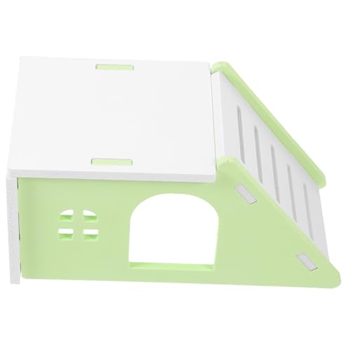 BESTonZON Holz Hamsterhaus Schlafvilla mit Schrägem Dach Versteck und Ruheplatz für Hamster Chinchillas Meerschweinchen und Kleine Haustiere Natürliches Nagerhaus Grün Mehrkammeriges BESTonZON Holz Hamsterhaus Schlafvilla mit Schrägem Dach Versteck und Ruheplatz für Hamster Chinchillas Meerschweinchen und Kleine Haustiere Natürliches Nagerhaus Grün Mehrkammeriges von BESTonZON
