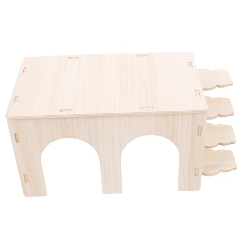 BESTonZON Holz Hamsterhaus mit Leiter Doppeltüriges Versteck für Meerschweinchen und Kleintiere Natürliches Nistplatz Zubehör Gemütliches Versteck für Hamster Ratten Kleine Kaninchen BESTonZON Holz Hamsterhaus mit Leiter Doppeltüriges Versteck für Meerschweinchen und Kleintiere Natürliches Nistplatz Zubehör Gemütliches Versteck für Hamster Ratten Kleine Kaninchen von BESTonZON