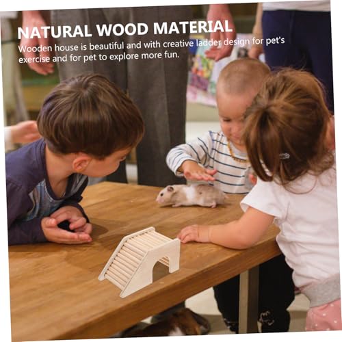 BESTonZON Holz Hamsterhaus mit Treppe Kleines Nagetier Versteck für und Chinchillas Naturnahes Kletterspielzeug Etagenhaus mit Rückzugsort für Stressfreie Kleintierhaltung BESTonZON Holz Hamsterhaus mit Treppe Kleines Nagetier Versteck für und Chinchillas Naturnahes Kletterspielzeug Etagenhaus mit Rückzugsort für Stressfreie Kleintierhaltung von BESTonZON